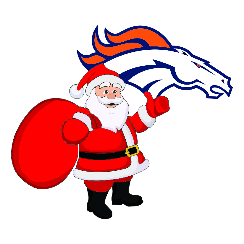 Denver Broncos Santa Claus Logo iron on paper